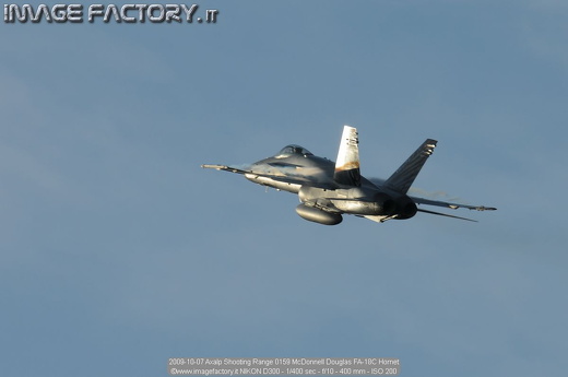 2009-10-07 Axalp Shooting Range 0159 McDonnell Douglas FA-18C Hornet